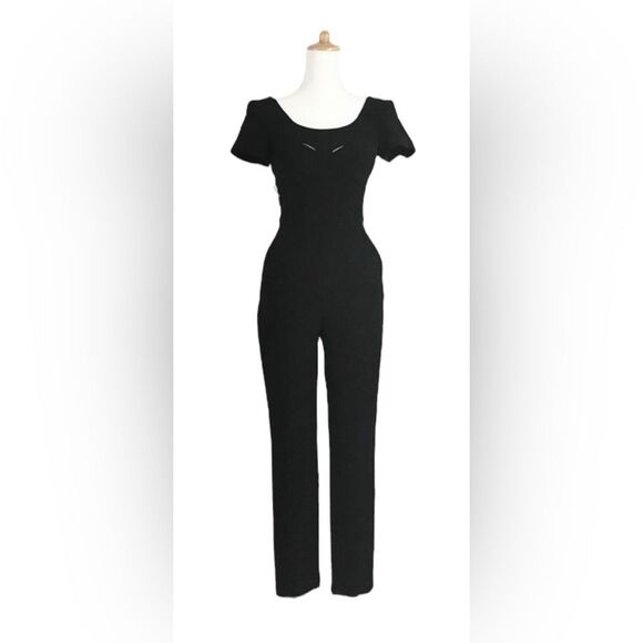 NWOT Nasty Gal Rhapsody Cut Out Black Jumpsuit size Small - Picture 1 of 8